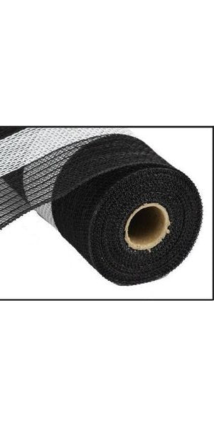 10.5" Poly Jute Deco Mesh: Black & White (10 Yards) - Michelle's aDOORable Creations - Poly Deco Mesh
