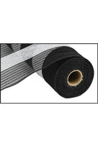 10.5" Poly Jute Deco Mesh: Black & White (10 Yards) - Michelle's aDOORable Creations - Poly Deco Mesh