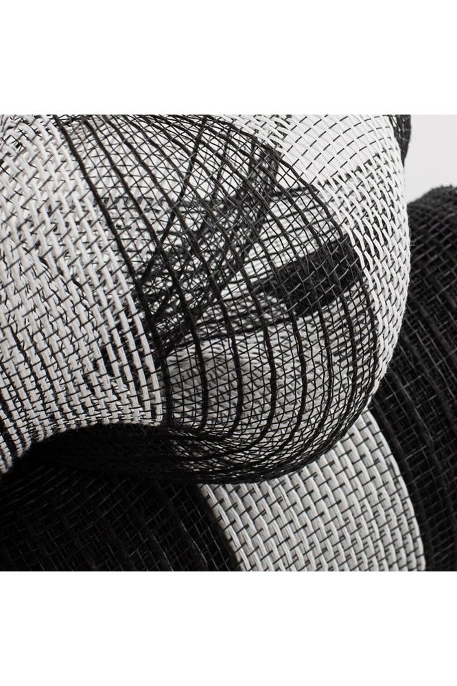 Shop For 10.5" Poly Jute Deco Mesh: Black & White (10 Yards) RY800462