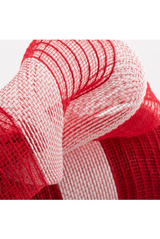 Shop For 10.5" Poly Jute Deco Mesh: Red & White RY800449