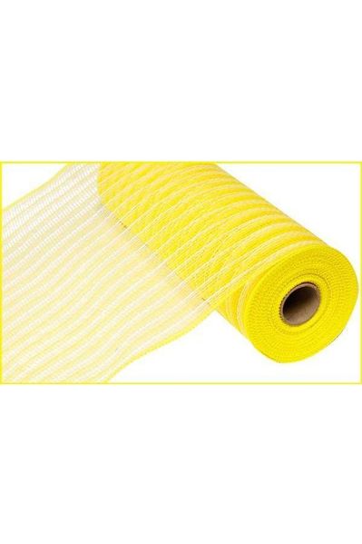 10.5" Poly Jute Deco Mesh: Yellow & Cream - Michelle's aDOORable Creations - Poly Deco Mesh