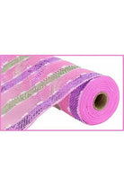 10.5" Puff Ball Wide Stripe Mesh: Light Pink (10 Yards) - Michelle's aDOORable Creations - Poly Deco Mesh