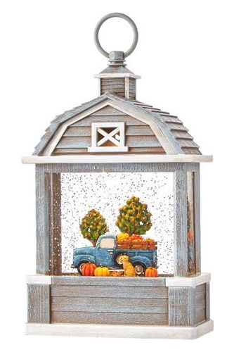 10.75" Truck and Pumpkin Lighted Water Lantern - Michelle's aDOORable Creations - Water Lantern