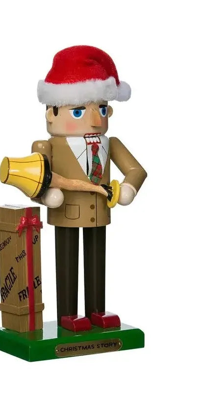 11" A Christmas Story™ Mr. Parker With Leg Lamp Nutcracker - Michelle's aDOORable Creations - Nutcrackers
