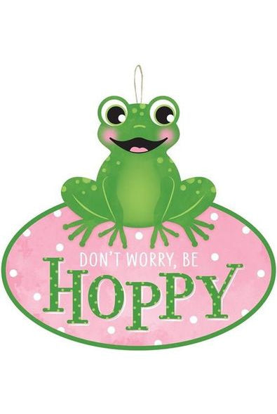 Shop For 11" Be Hoppy Frog Shaped Sign AP7105