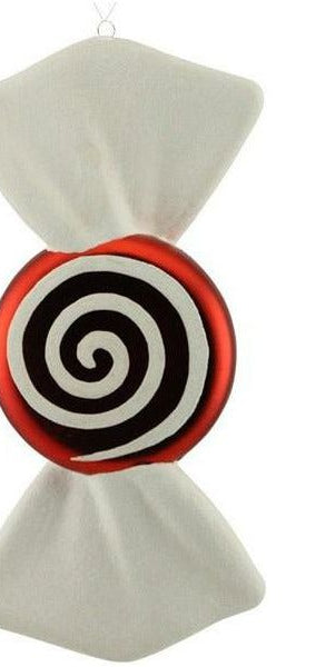 11" Round Candy Swirl Ornament (Red) - Michelle's aDOORable Creations - Holiday Ornaments