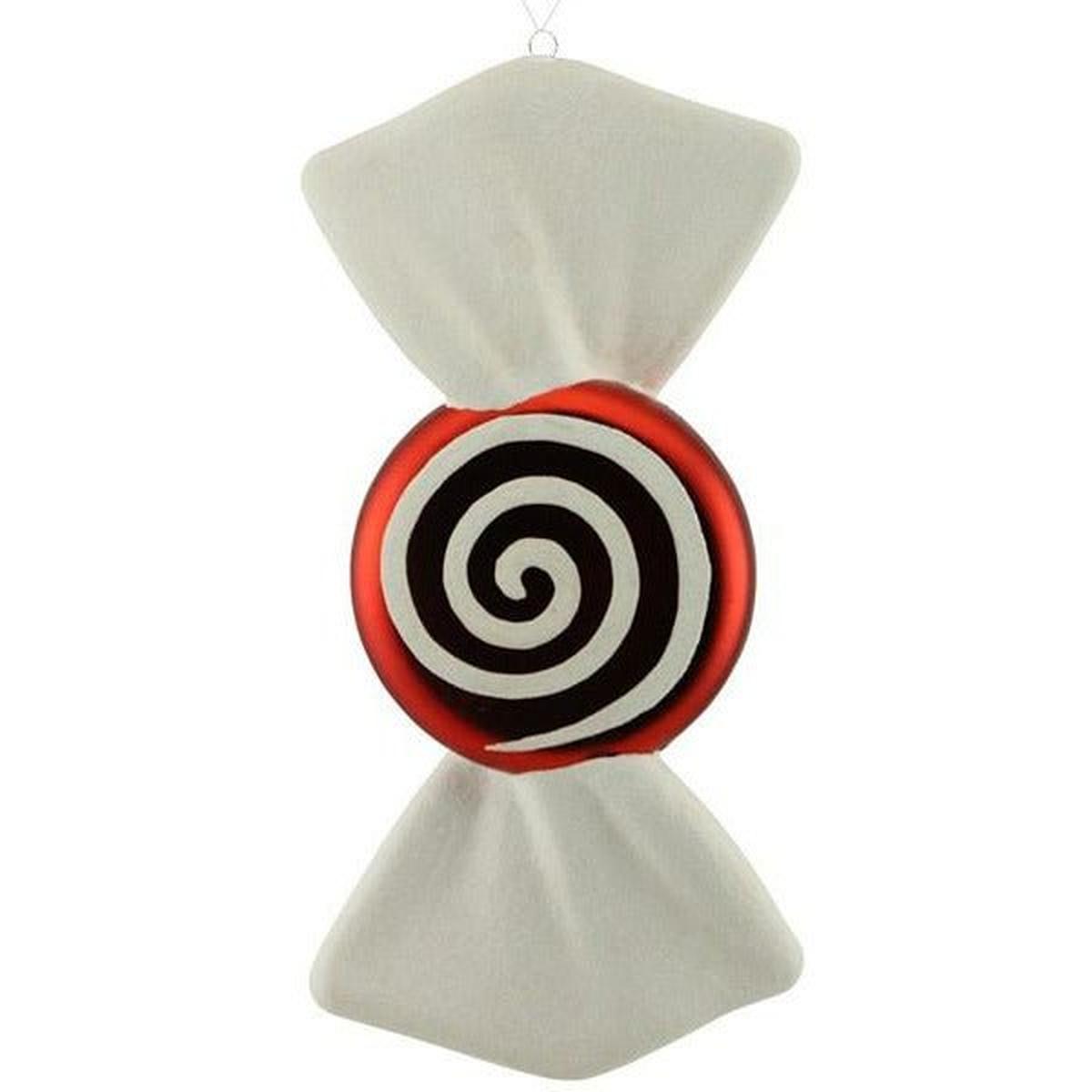 Shop For 11" Round Candy Swirl Ornament (Red) at Michelle's aDOORable Creations