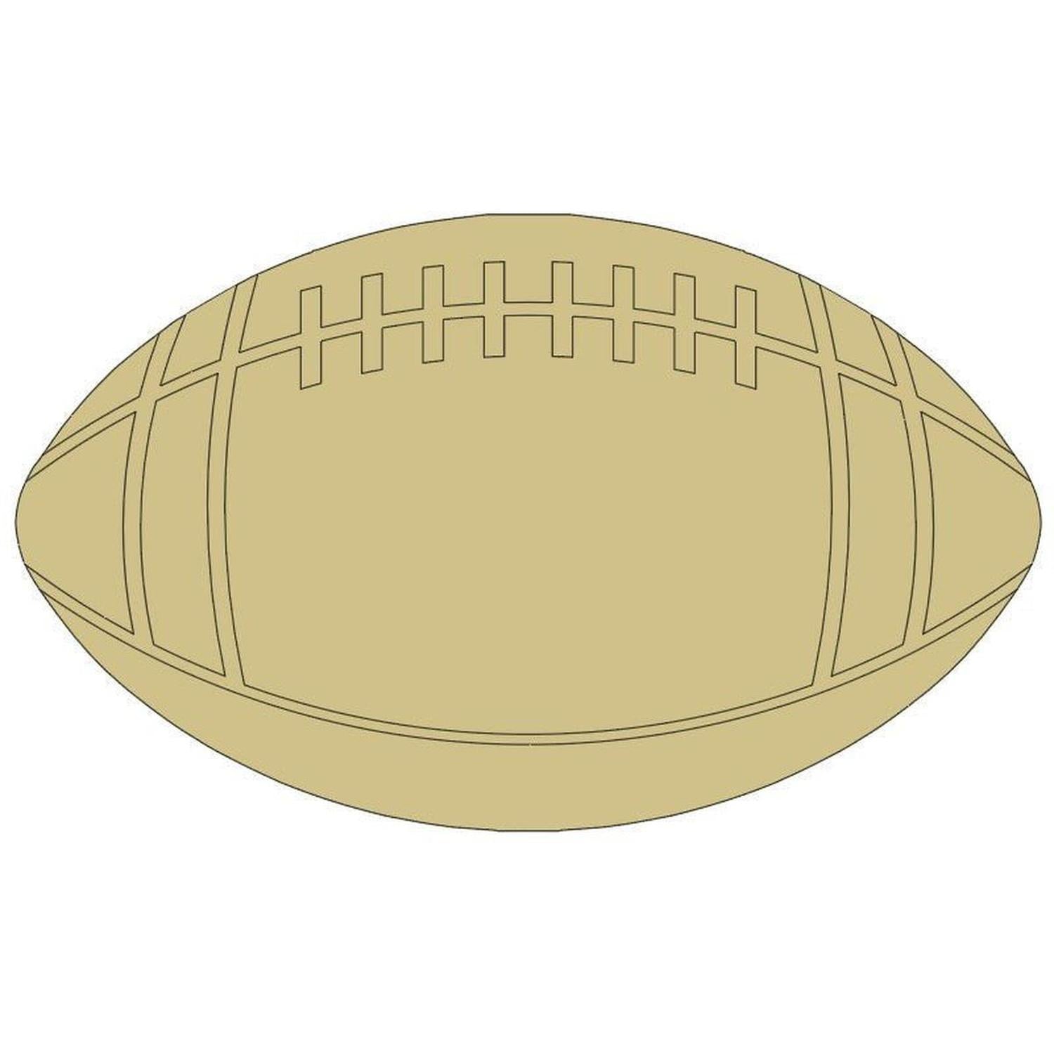 11" Unpainted MDF Football Cutout