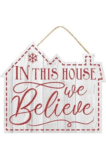 Shop For 11" Wooden Sign: Home/We Believe AP7812