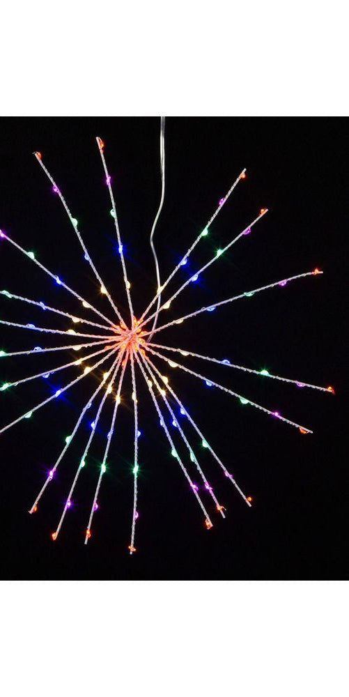 11.8" 120 Light Multicolored Starburst - Michelle's aDOORable Creations - Christmas Lights