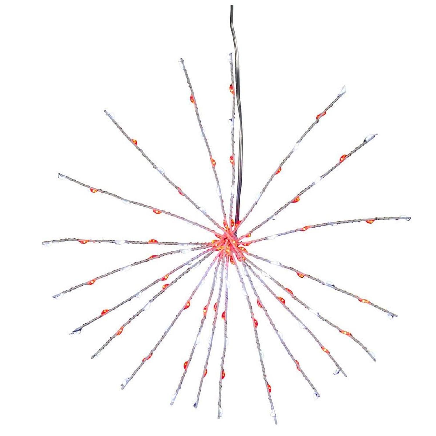 Shop For 11.8" 120 Light Red and Pure White Starburst at Michelle's aDOORable Creations