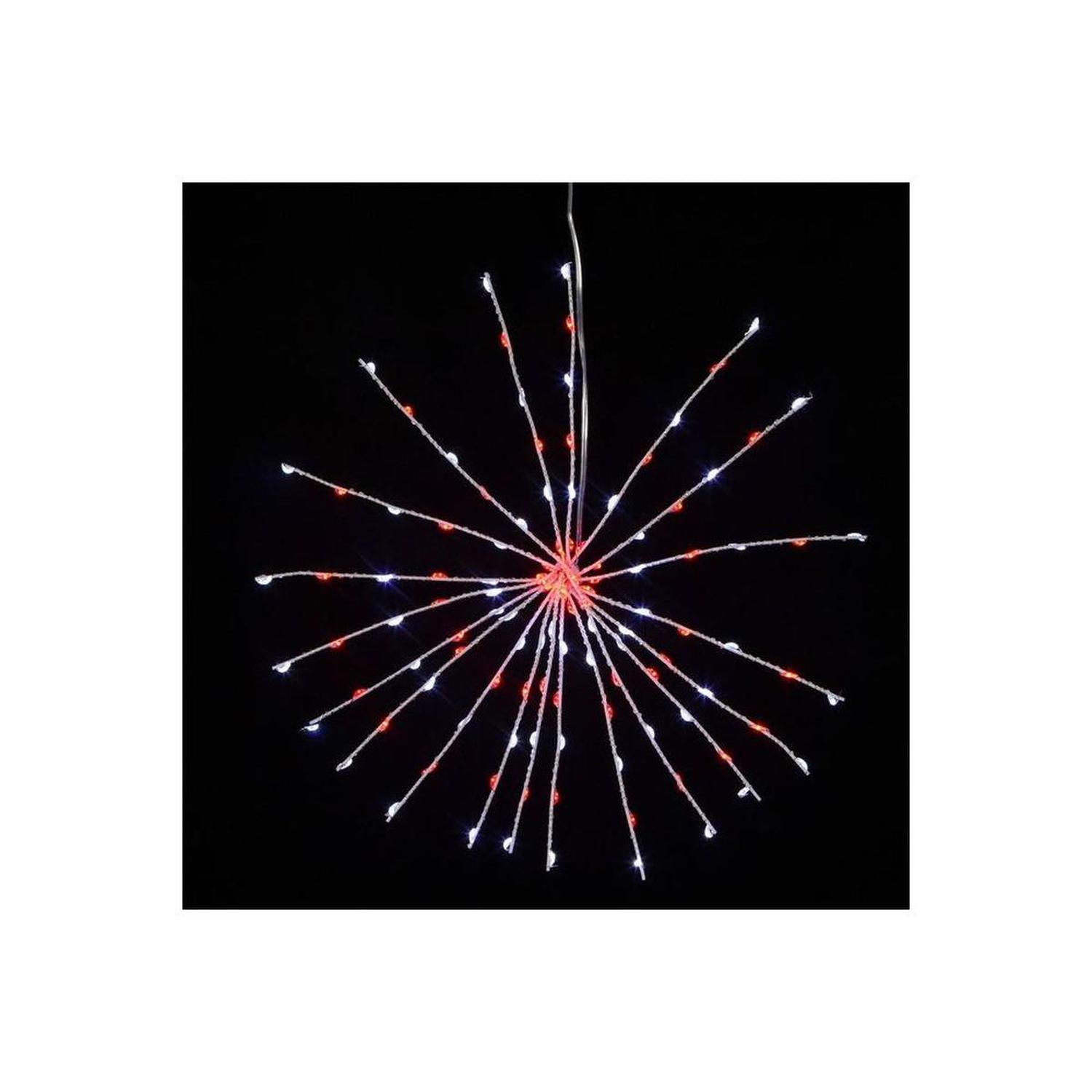 11.8" 120 Light Red and Pure White Starburst