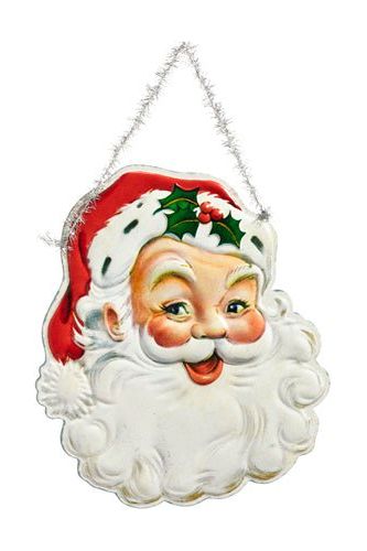 12" Classic Santa Wall Ornament - Michelle's aDOORable Creations - Wooden/Metal Signs
