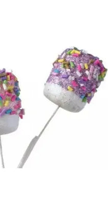 12" Marshmallow Candy Sprinkle Spray - Michelle's aDOORable Creations - Sprays and Picks