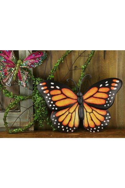 12" Metal Embossed Butterfly: Monarch - Michelle's aDOORable Creations - Wooden/Metal Signs