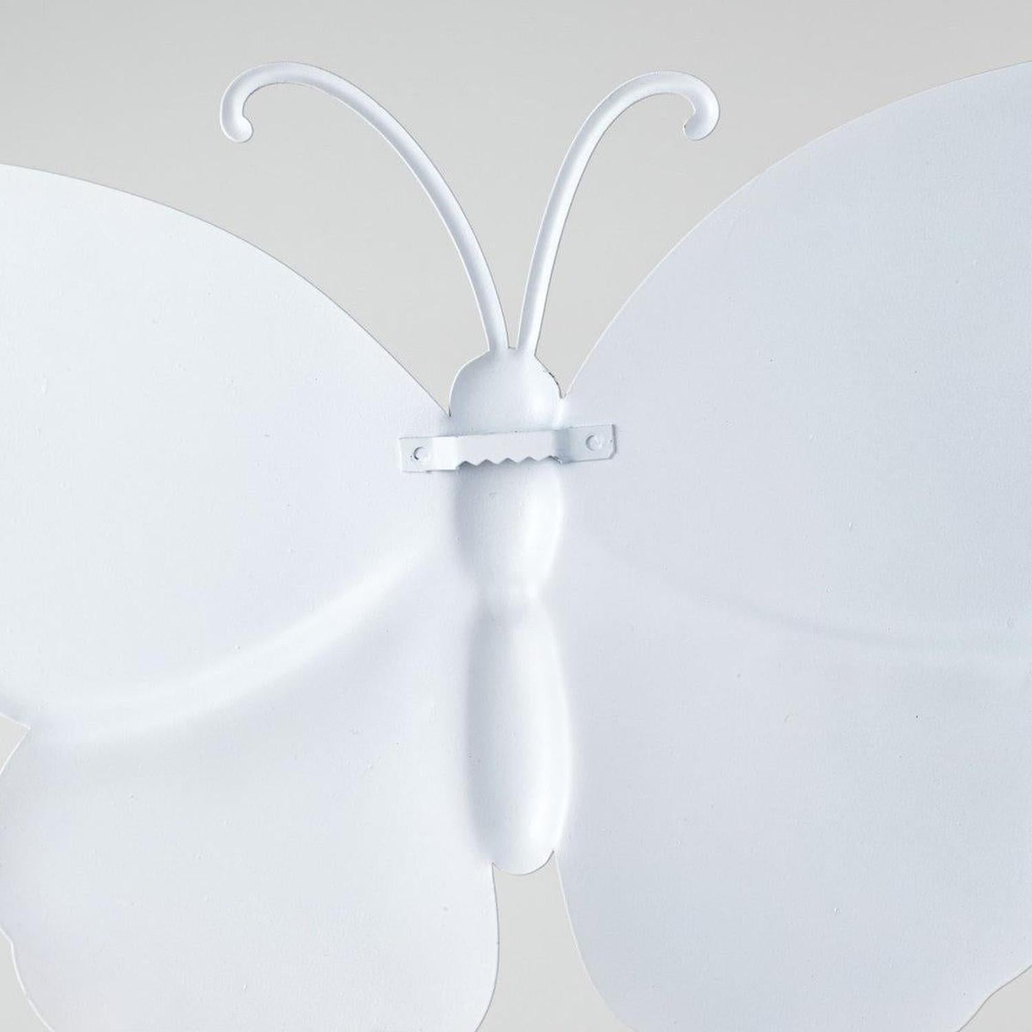 12" Metal Embossed Butterfly: Pink Monarch