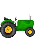 12" Metal Embossed Hanger: Green Tractor - Michelle's aDOORable Creations - Wooden/Metal Signs