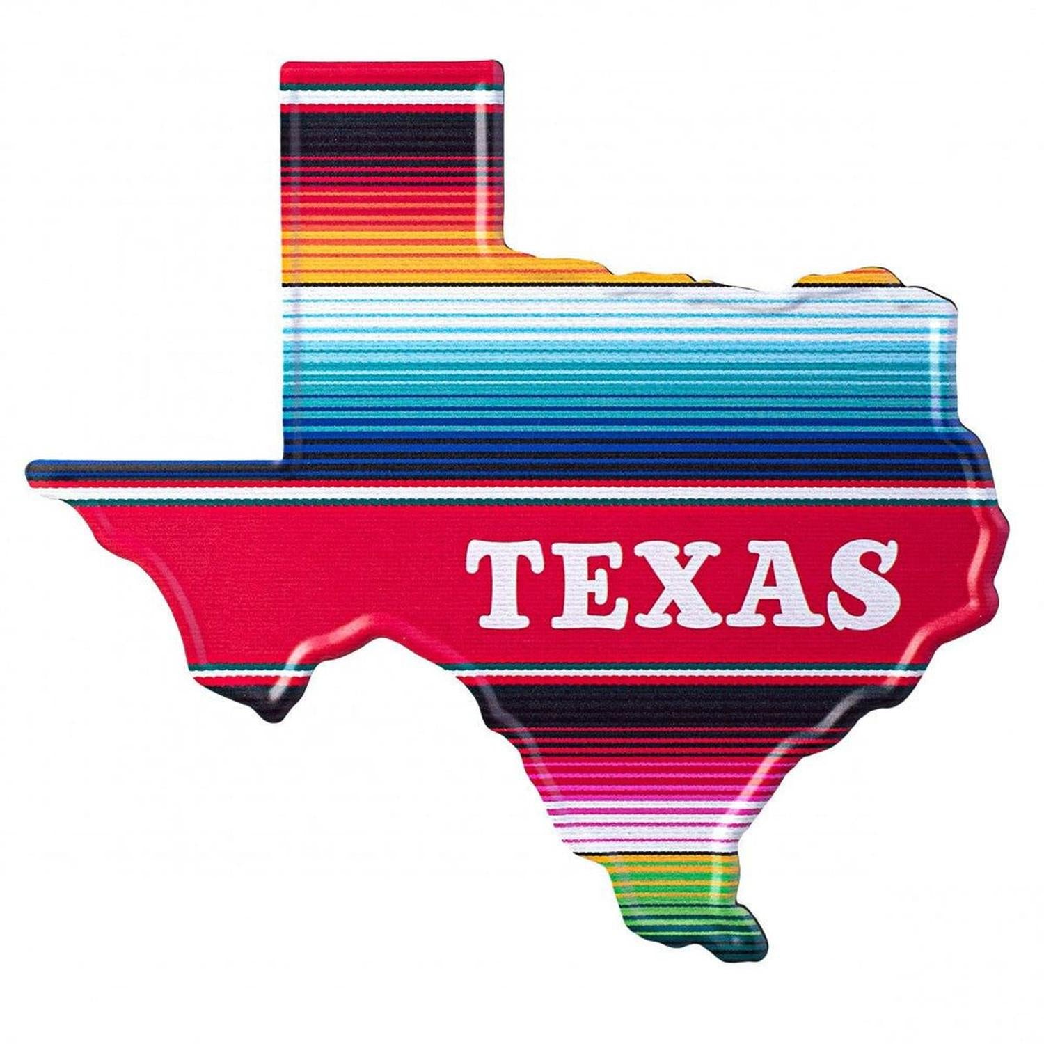 12" Metal Embossed Hanger: Serape Texas