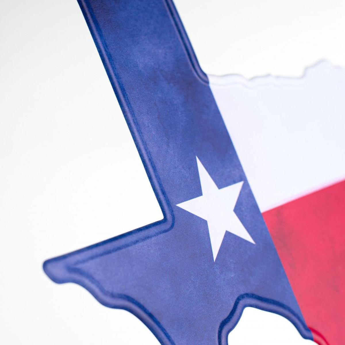Shop For 12" Metal Embossed Hanger: Texas Flag at Michelle's aDOORable Creations