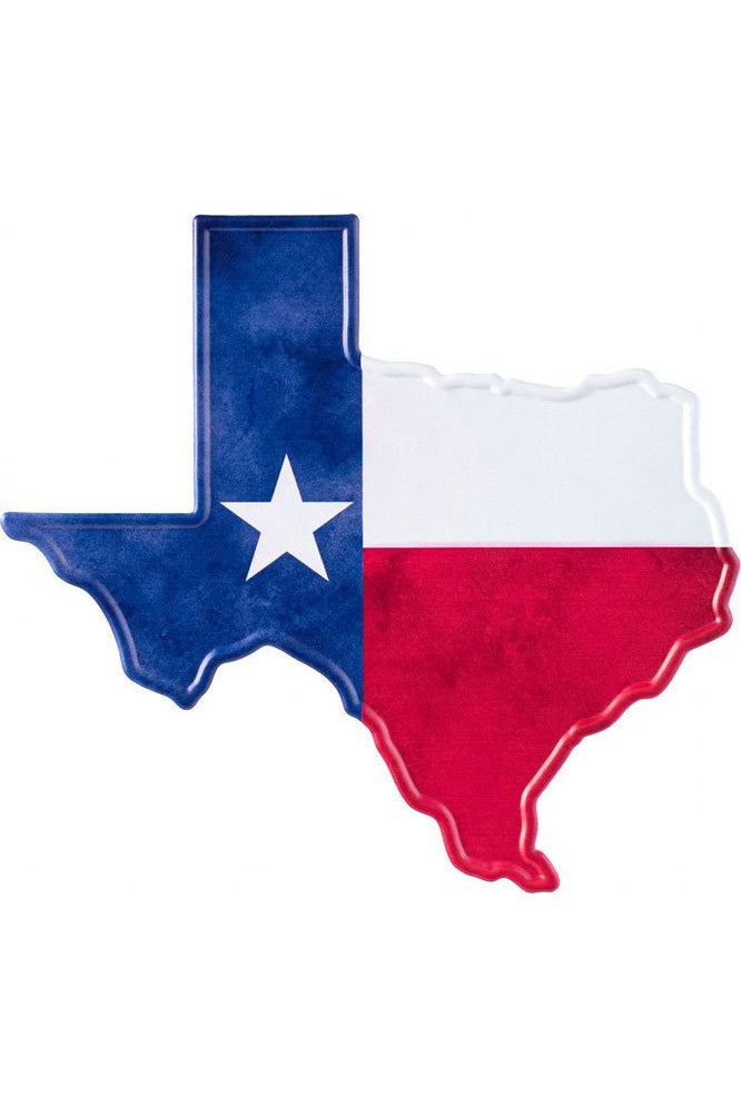 12" Metal Embossed Hanger: Texas Flag - Michelle's aDOORable Creations - Wooden/Metal Signs