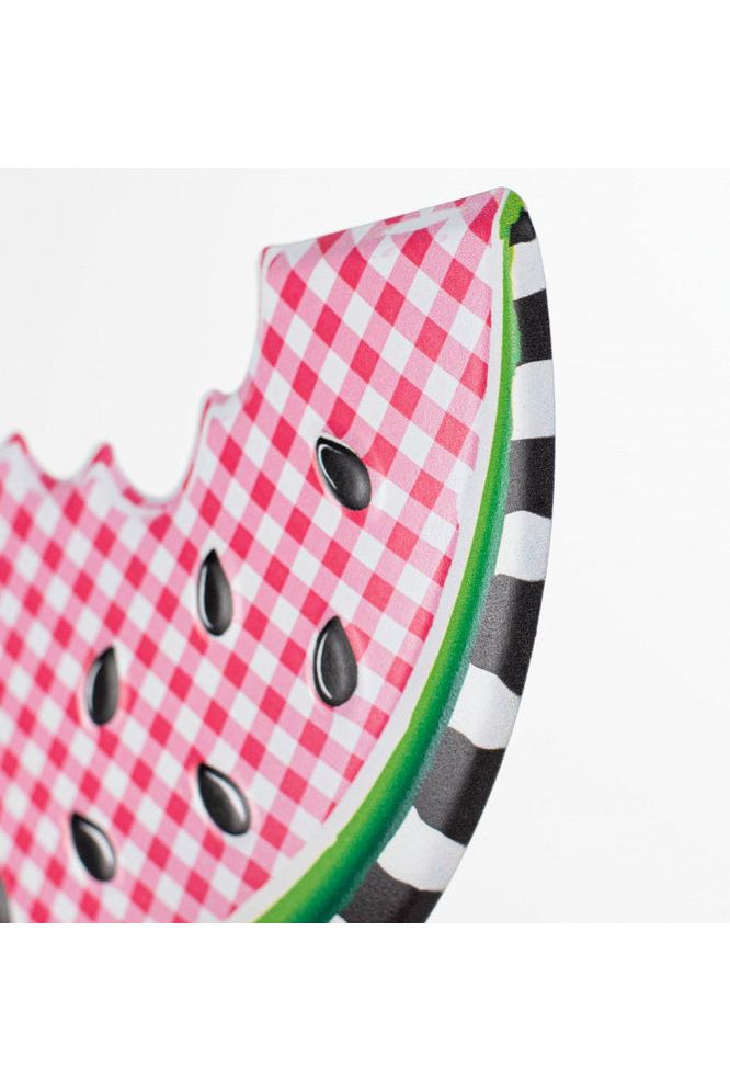 Shop For 12" Metal Embossed Hanger: Watermelon Check MD0710