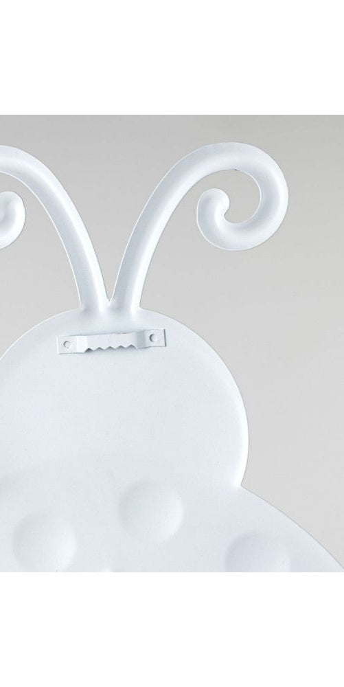 12" Metal Embossed Ladybug Hanger: Plaid Check - Michelle's aDOORable Creations - Wooden/Metal Signs