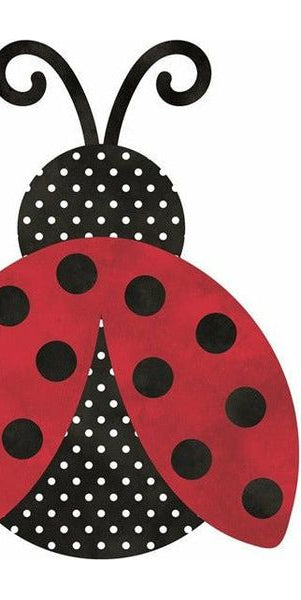 12" Metal Embossed Ladybug Hanger: Polka Dot/Solid - Michelle's aDOORable Creations - Wooden/Metal Signs