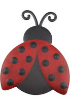 12" Metal Embossed Ladybug Hanger: Solid - Michelle's aDOORable Creations - Wooden/Metal Signs