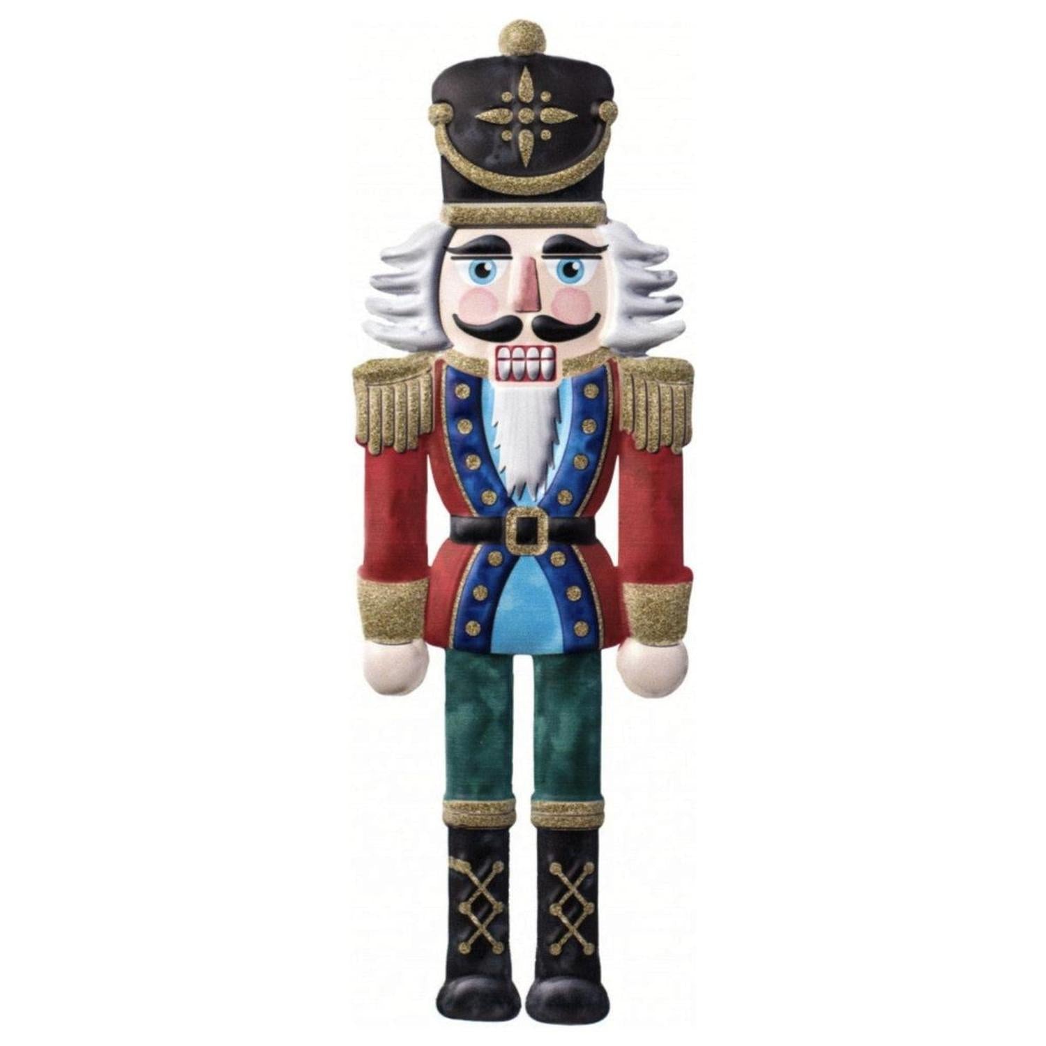 12" Metal Embossed Nutcracker