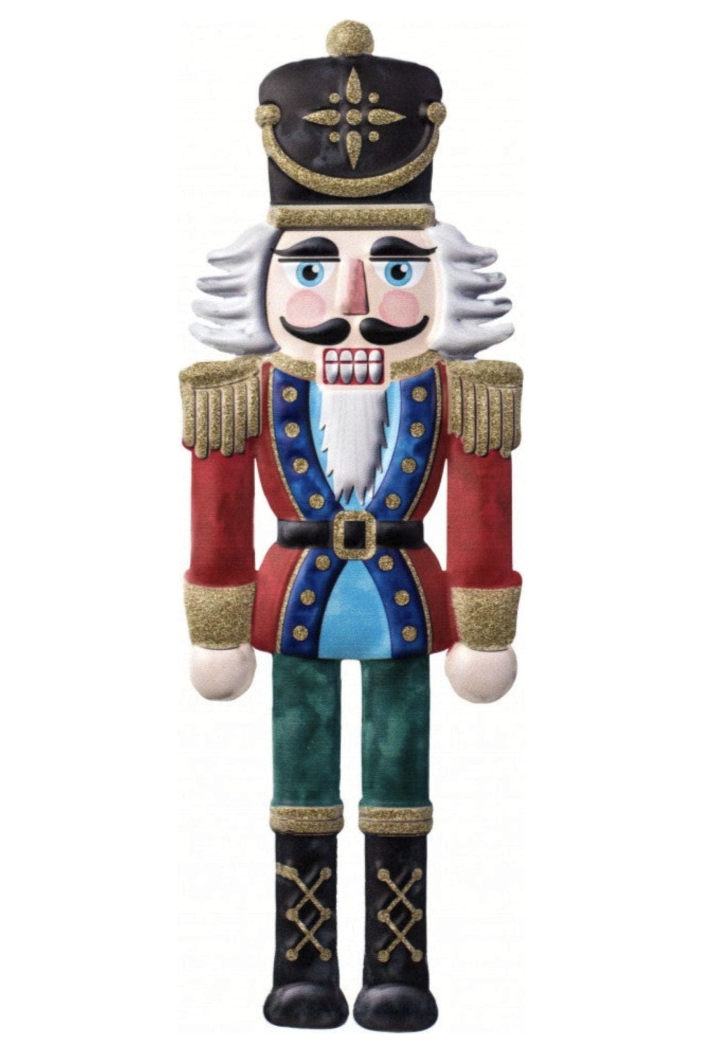 12" Metal Embossed Nutcracker - Michelle's aDOORable Creations - Wooden/Metal Signs