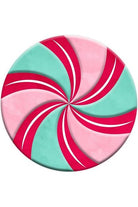12" Metal Embossed Peppermint Candy: Pink/Red - Michelle's aDOORable Creations - Wooden/Metal Signs