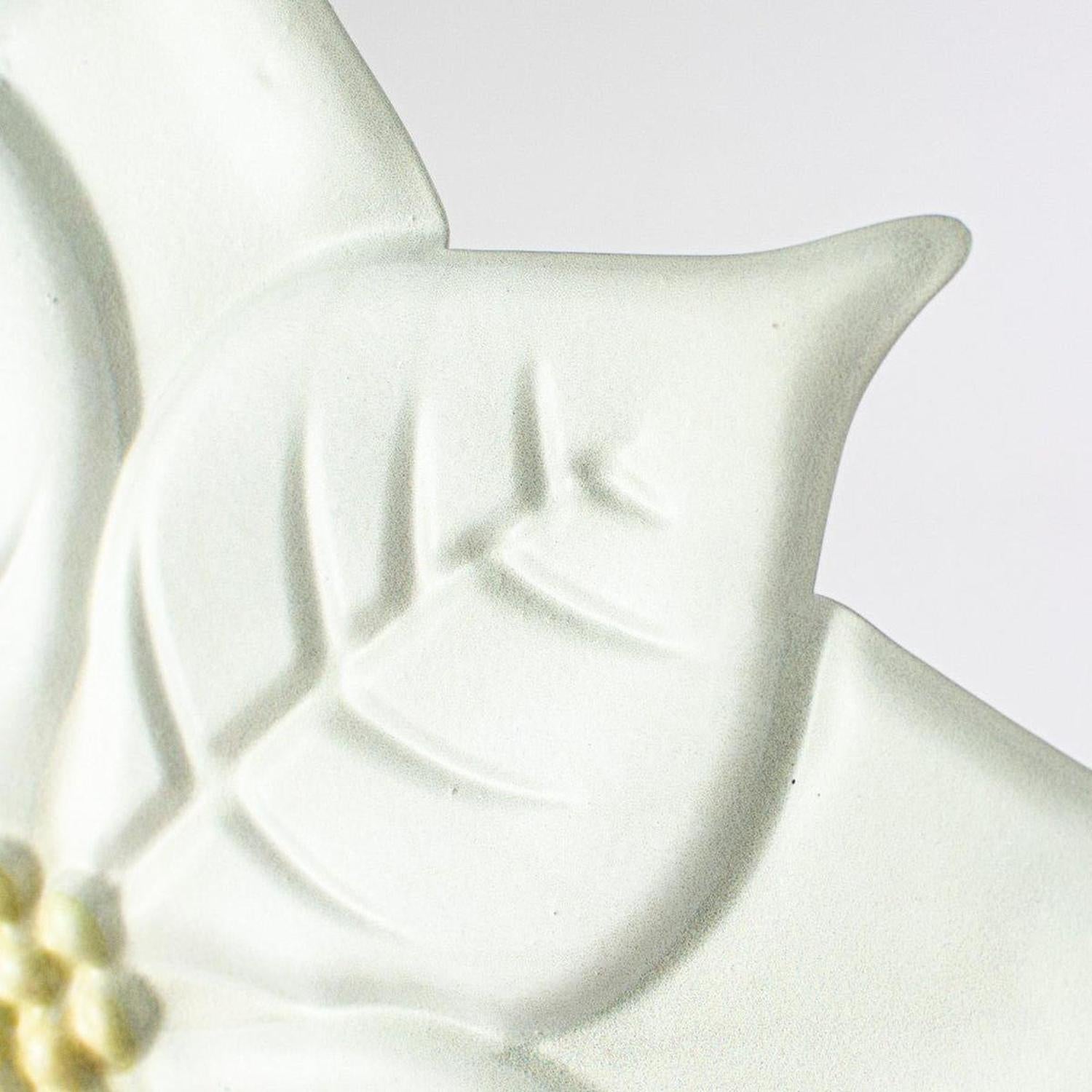 Shop For 12" Metal Embossed Poinsettia: White at Michelle's aDOORable Creations