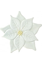 Shop For 12" Metal Embossed Poinsettia: White at Michelle's aDOORable Creations