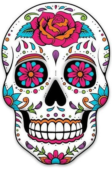 Shop For 12" Metal Embossed Sign: Sugar Skull at Michelle's aDOORable Creations