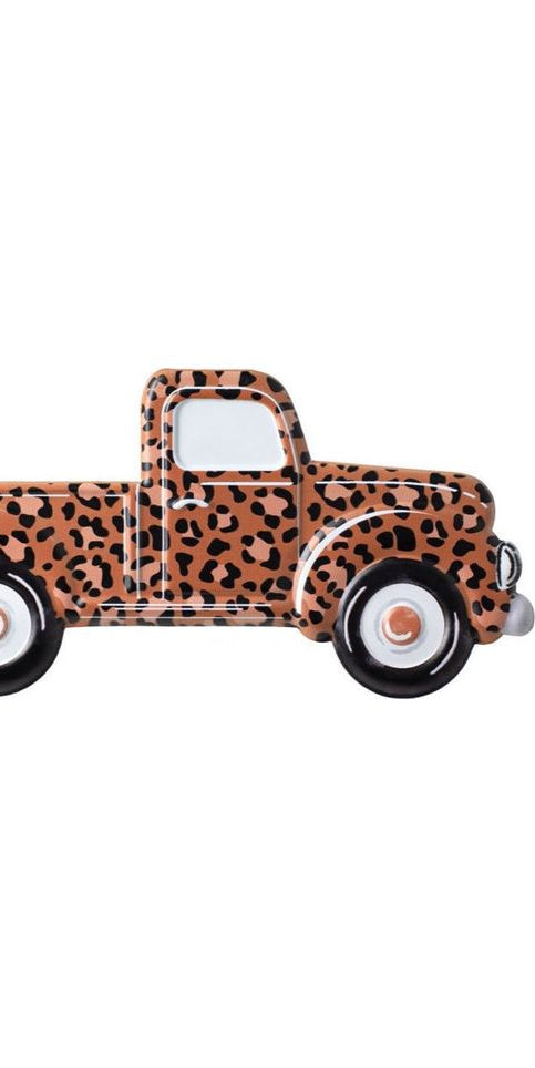 12" Metal Embossed Truck: Leopard Spots - Michelle's aDOORable Creations - Wooden/Metal Signs
