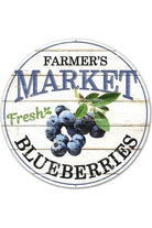 12" Metal Farmer's Market Sign: Blueberries - Michelle's aDOORable Creations - Wooden/Metal Signs
