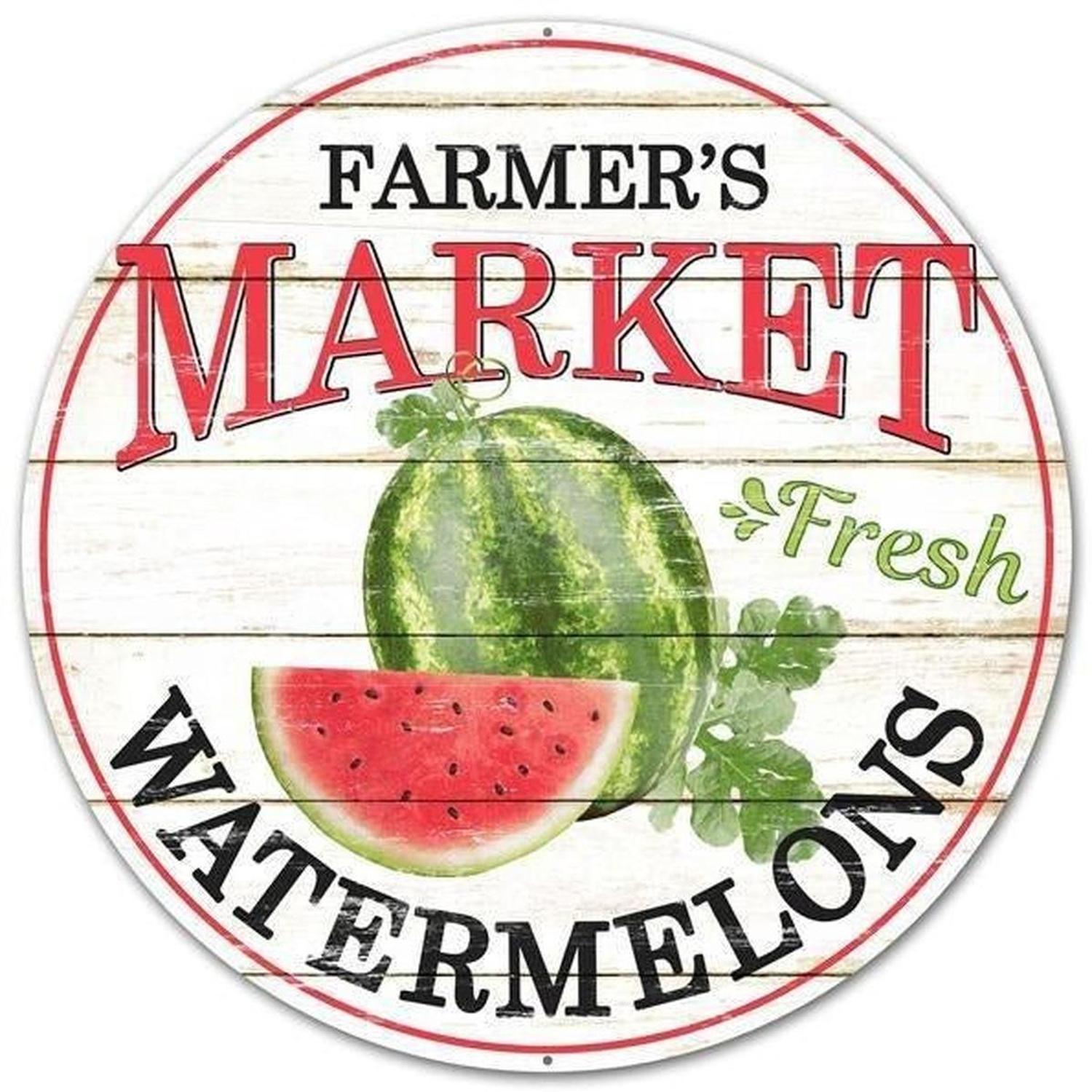 Shop For 12" Metal Farmer's Market Sign: Watermelons at Michelle's aDOORable Creations