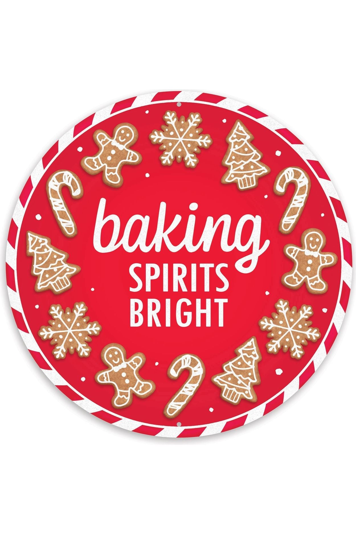 Shop For 12" Metal Round Sign: Baking Spirits Bright at Michelle's aDOORable Creations