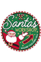 12" Metal Sign: Santa's Workshop - Michelle's aDOORable Creations - Wooden/Metal Signs