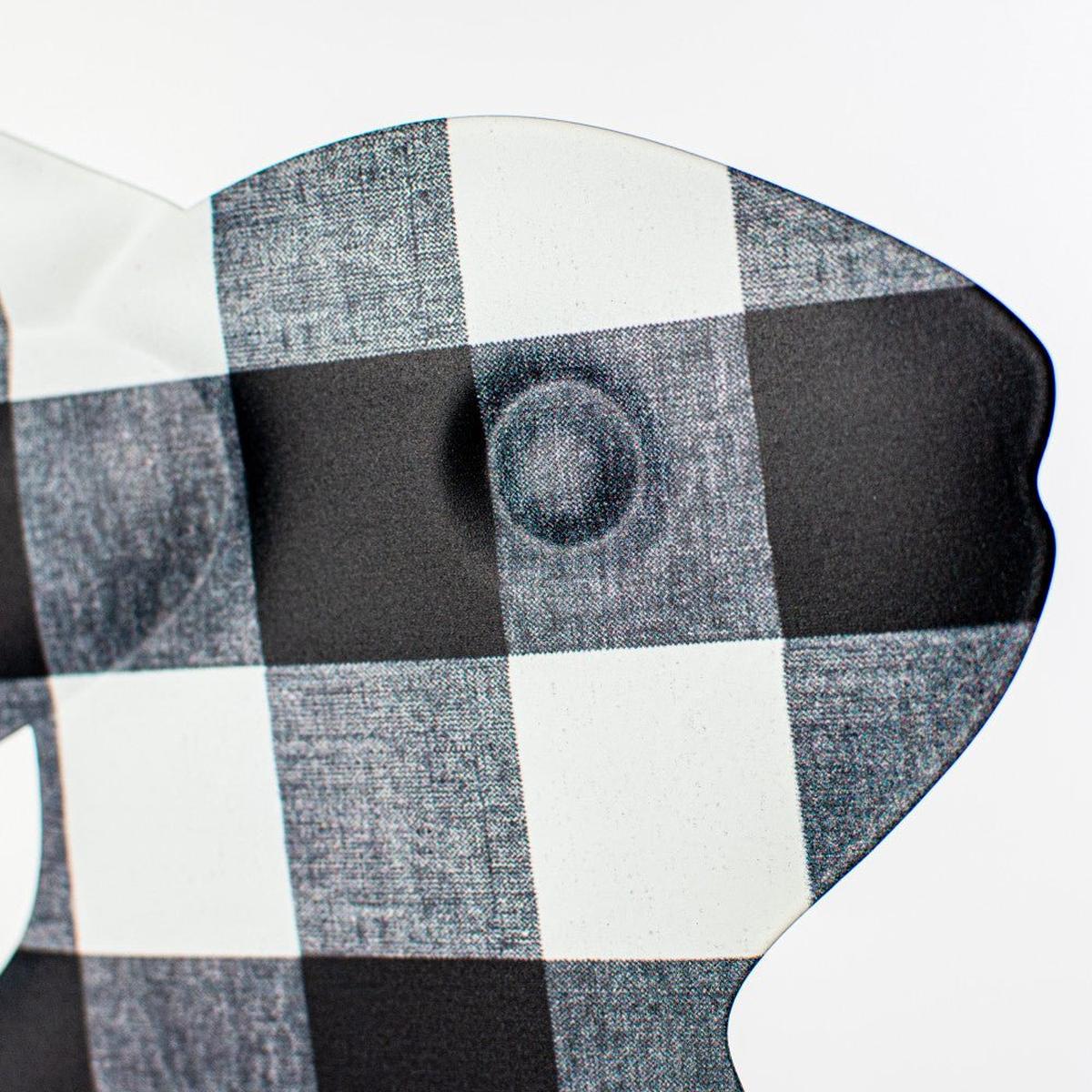 Shop For 12" Metal Sitting Bunny: Black/White at Michelle's aDOORable Creations