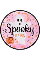 12" Metal Spooky Season Sign: Pink - Michelle's aDOORable Creations - Wooden/Metal Signs