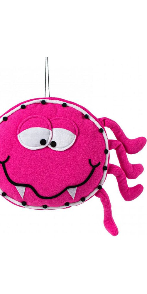 12" Plush Spider Wreath Accent: Hot Pink - Michelle's aDOORable Creations - Wreath Enhancement