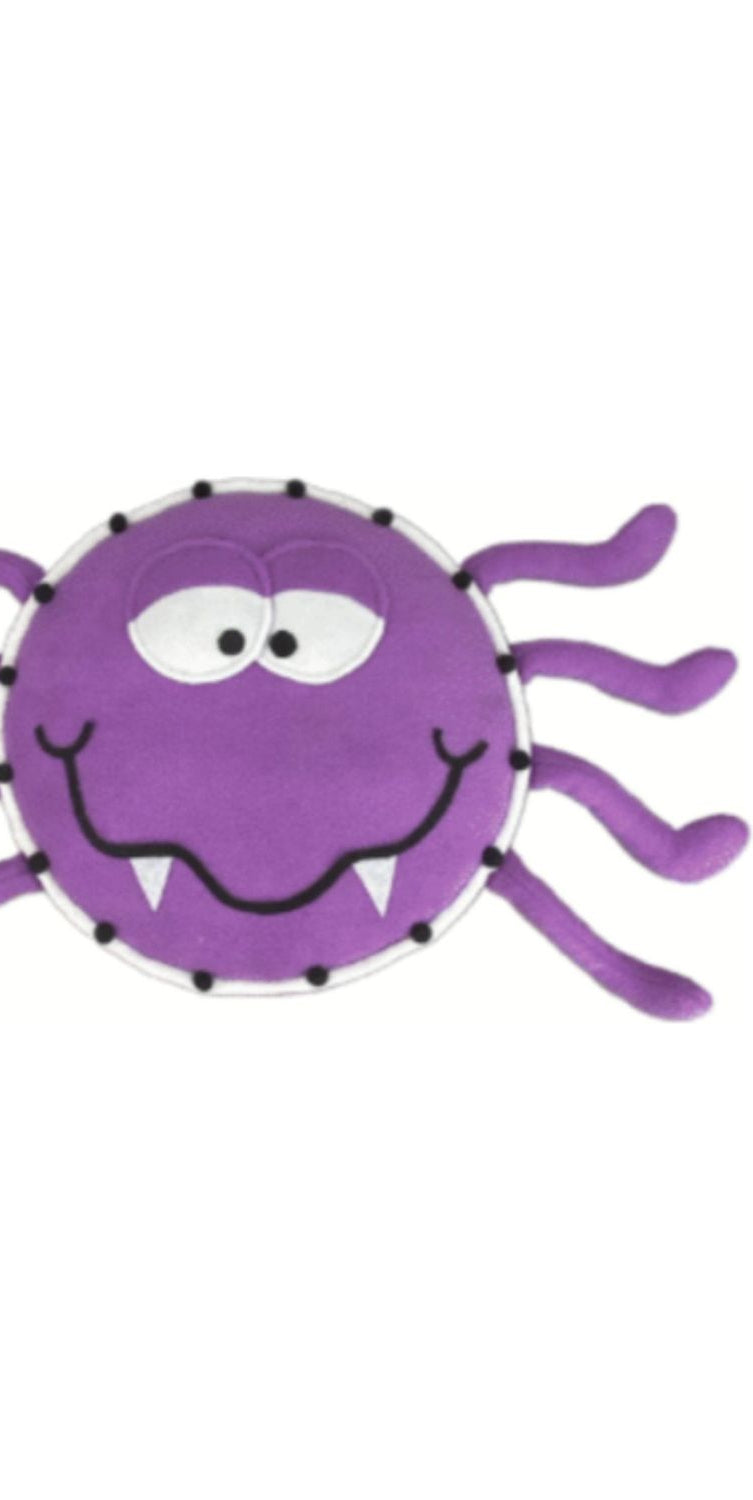 12" Plush Spider Wreath Accent: Purple - Michelle's aDOORable Creations - Wreath Enhancement