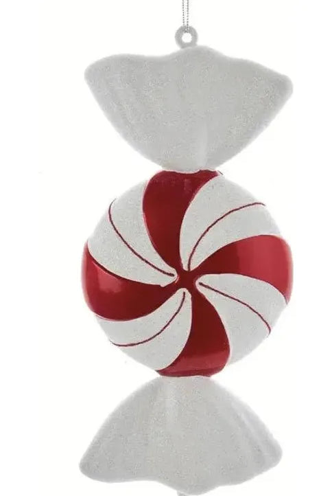 12" Red and White Peppermint Candy Ornament - Michelle's aDOORable Creations - Holiday Ornaments