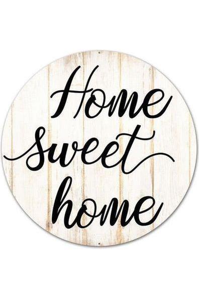 Shop For 12" Round Metal Sign: Home Sweet Home at Michelle's aDOORable Creations