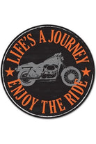 12" Round Metal Sign: Motorcycle - Michelle's aDOORable Creations - Wooden/Metal Signs