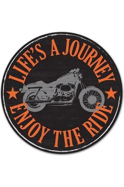 Shop For 12" Round Metal Sign: Motorcycle at Michelle's aDOORable Creations