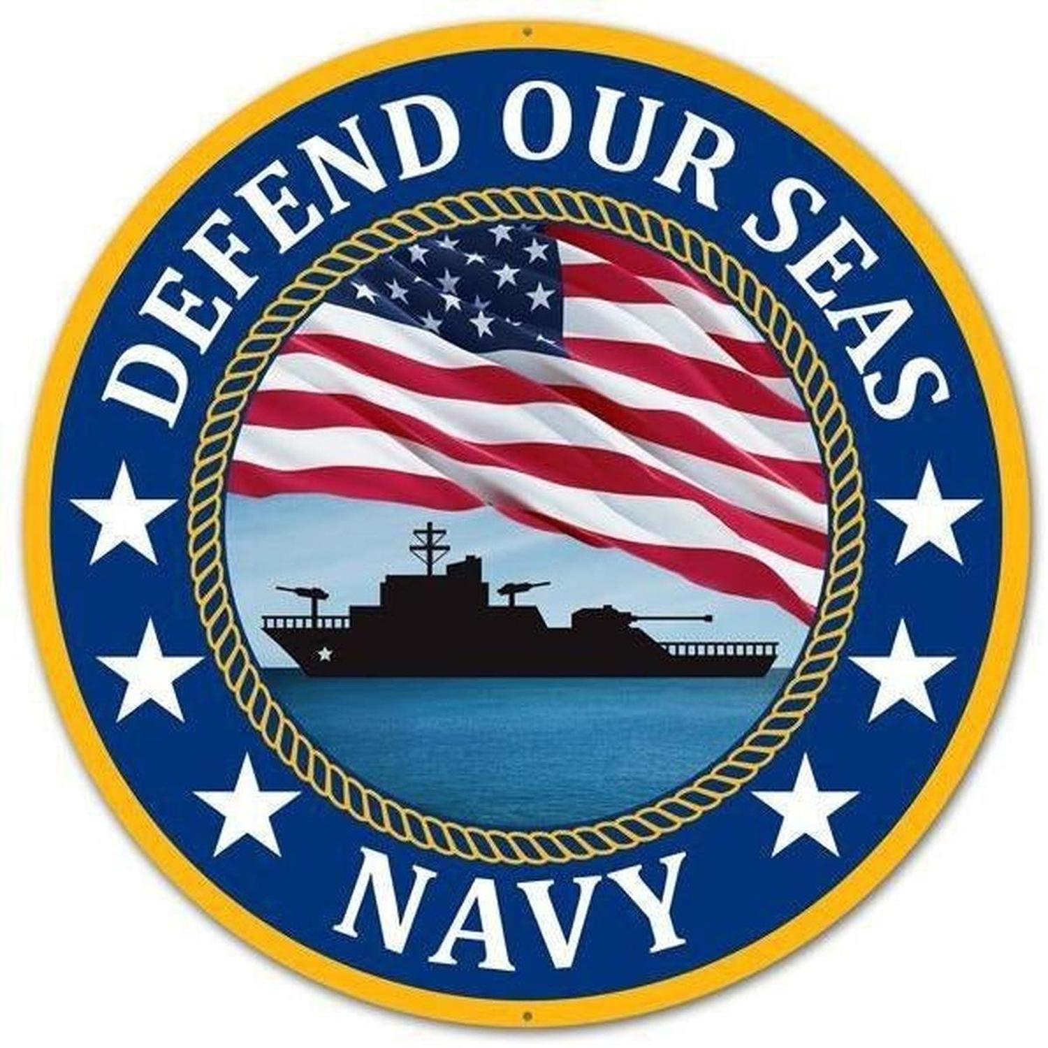 Shop For 12" Round Military Sign: Navy at Michelle's aDOORable Creations