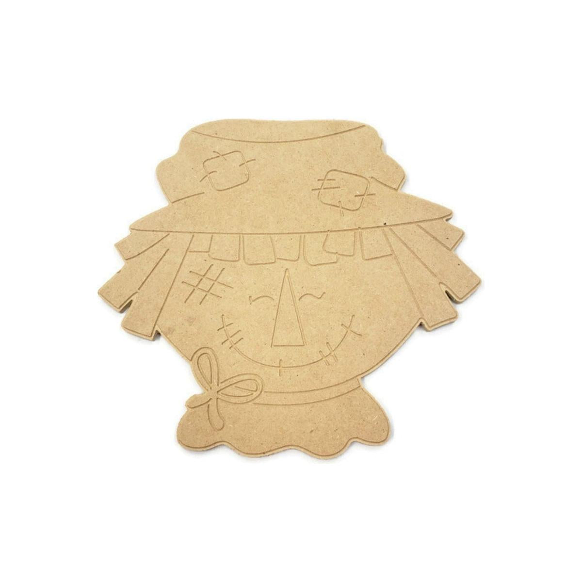 Shop For 12" Scarecrow Face with Paint Lines - Unfinished Wood at Michelle's aDOORable Creations