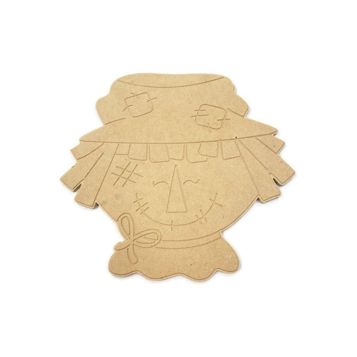 Shop For 12" Scarecrow Face with Paint Lines - Unfinished Wood at Michelle's aDOORable Creations